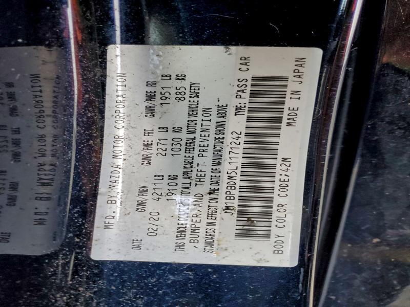 MAZDA 3 2020 VIN JM1BPBDM5L1171242
