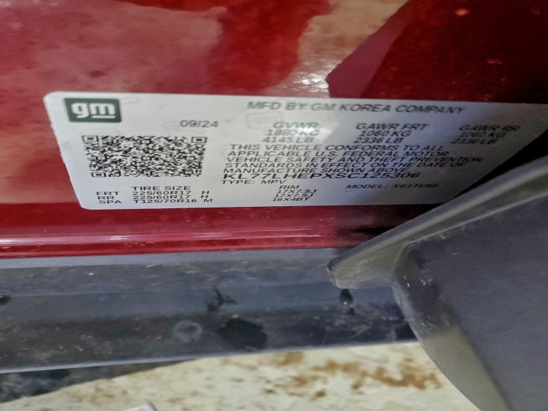 CHEVROLET TRAX 2025 VIN KL77LHEPXSC125306