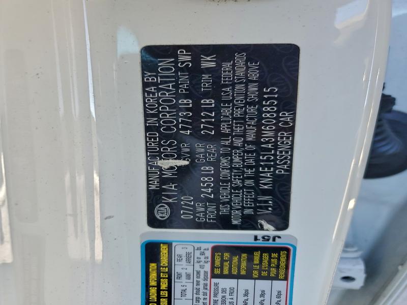 KIA STINGER 2021 VIN KNAE15LA3M6088515