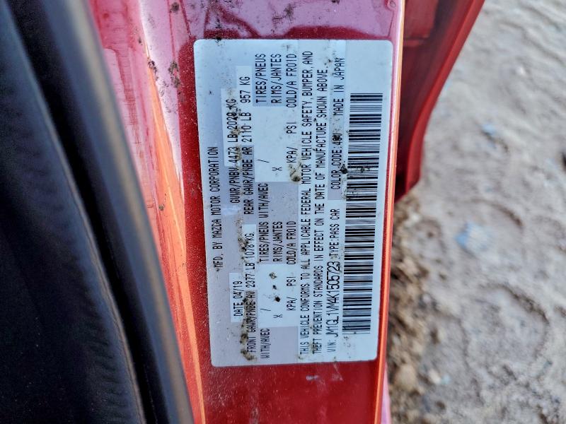 MAZDA 6 2019 VIN JM1GL1VM4K1505723