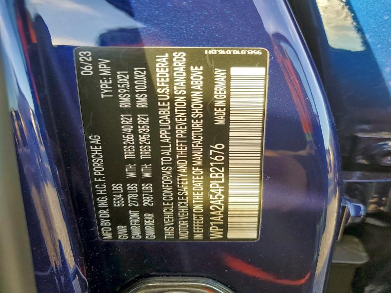 PORSCHE MACAN BASE 2023 VIN WP1AA2A54PLB21676