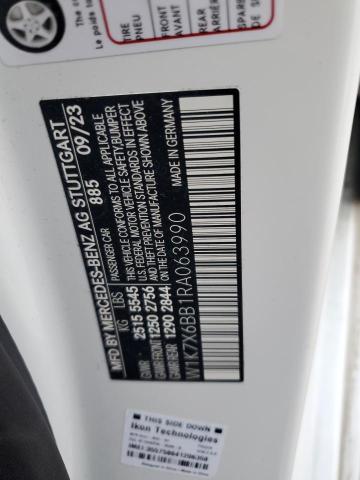 MERCEDES-BENZ GT-CLASS 2024 VIN W1K7X6BB1RA063990