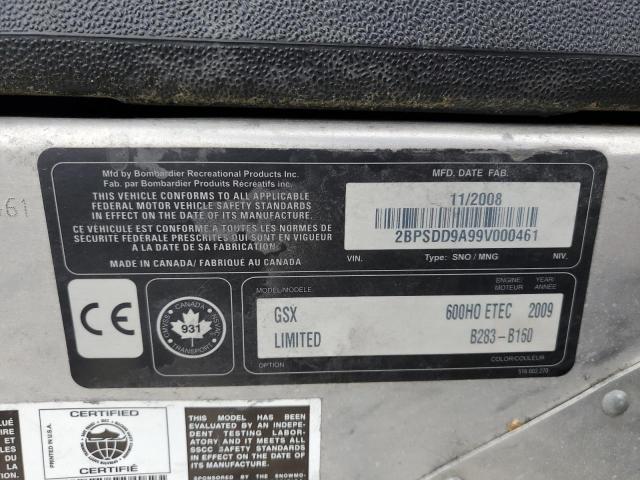 SKI-DOO SNOWMOBILE 2009