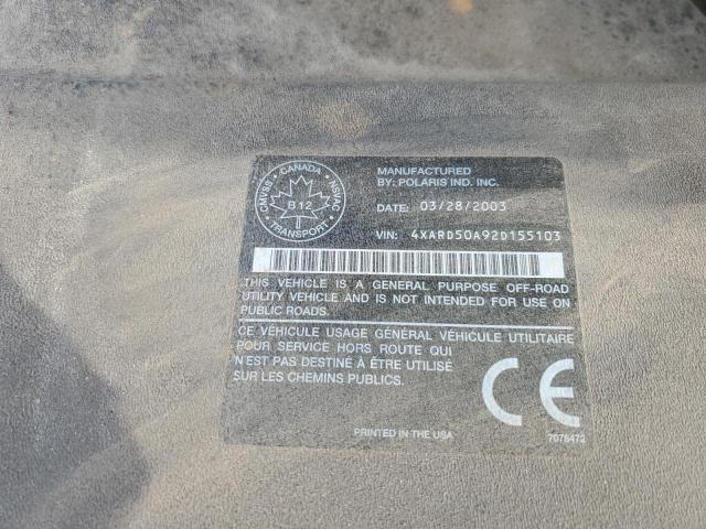 POLARIS SIDEBYSIDE 2002