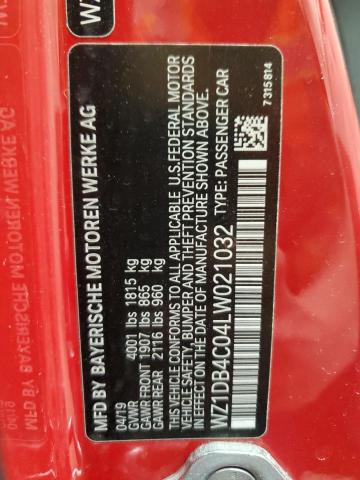 TOYOTA SUPRA 2020 VIN WZ1DB4C04LW021032