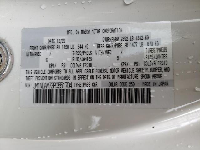 MAZDA MX5 2023 VIN JM1NDAM73P0551704