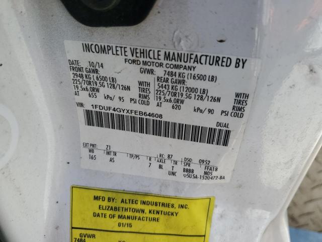 FORD F450 2015 VIN 1FDUF4GYXFEB64608