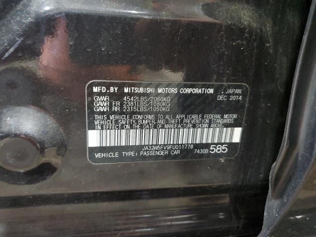 MITSUBISHI EVO 2015 VIN JA32W5FV9FU011778