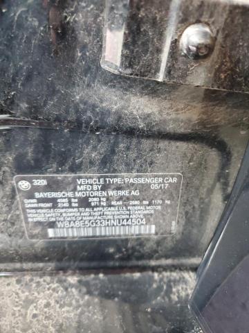 BMW 3 SERIES 2017 VIN WBA8E5G33HNU44504