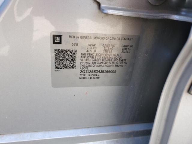 CHEVROLET IMPALA 2018 VIN 2G1125S34J9169005