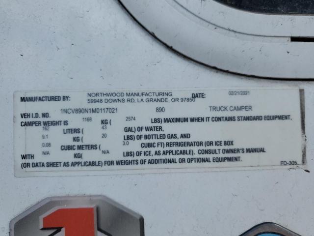 CHEVROLET G SERIES 2021 VIN 1NCV890N1M0117021