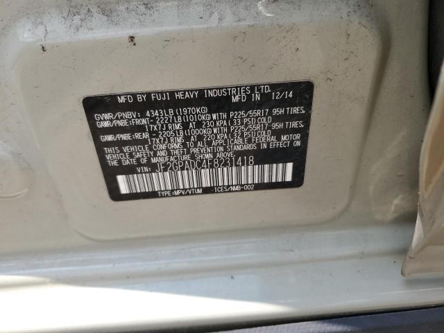 SUBARU XV 2015 VIN JF2GPADC4F8231418