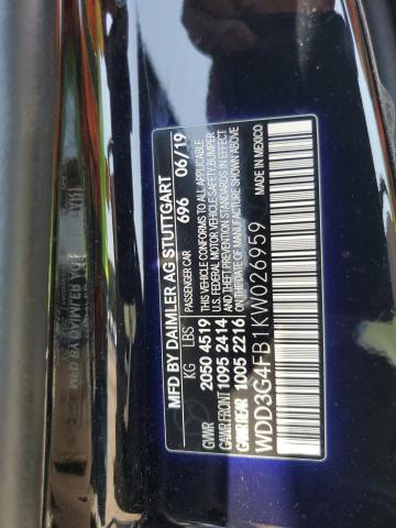 MERCEDES-BENZ A-CLASS 2019 VIN WDD3G4FB1KW026959