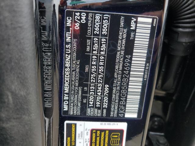 MERCEDES-BENZ GLE 450E 4 2024 VIN 4JGFB4GB5RB246994