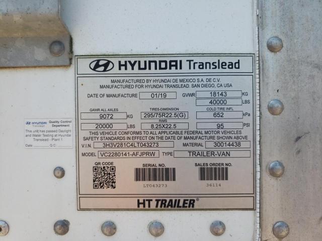 HYUNDAI ALL OTHER 2020 VIN 3H3V281C4LT043273