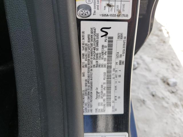 FORD FIESTA 2016 VIN 3FADP4BJXGM120847