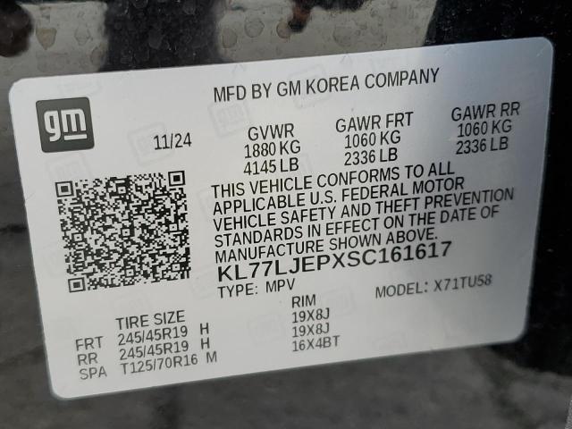 CHEVROLET TRAX 2RS 2025 VIN KL77LJEPXSC161617