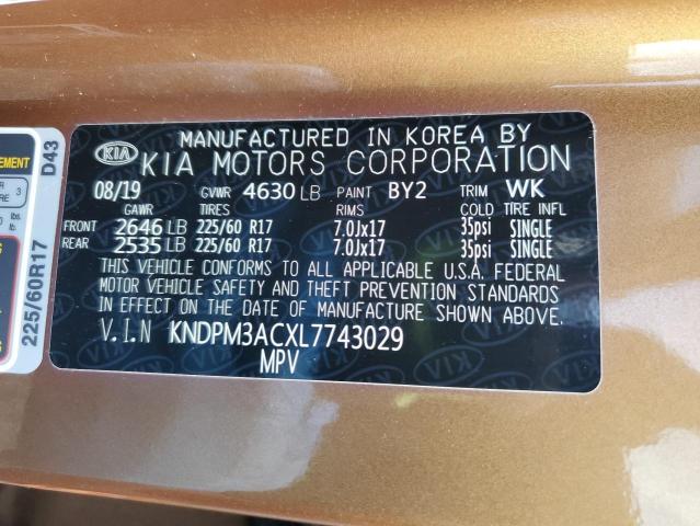 KIA SPORTAGE 2020 VIN KNDPM3ACXL7743029