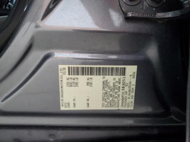 NISSAN MAXIMA 2018 VIN 1N4AA6AP3JC383051