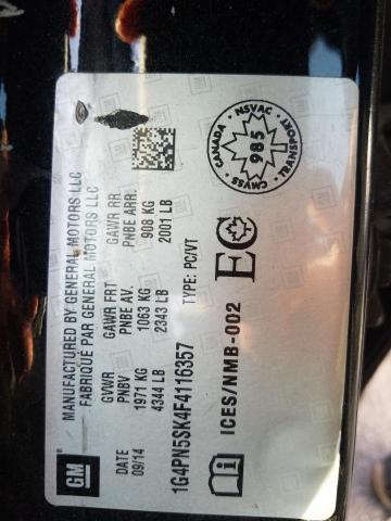 BUICK VERANO 2015 VIN 1G4PN5SK4F4116357