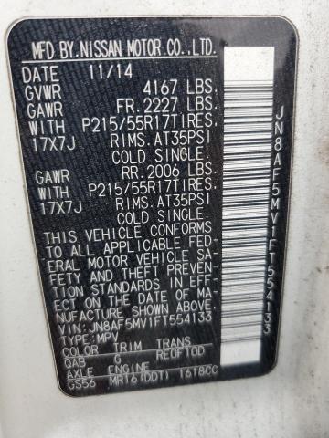 NISSAN JUKE 2015 VIN JN8AF5MV1FT554133