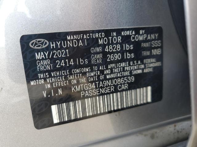 GENESIS G70 BASE 2022 VIN KMTG34TA9NU086539