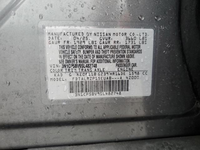 NISSAN KICKS PLAY 2025 VIN 3N1CP5BV9SL482748