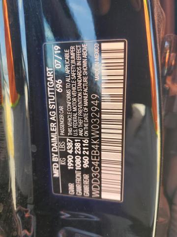 MERCEDES-BENZ A-CLASS 2019 VIN WDD3G4EB4KW032949