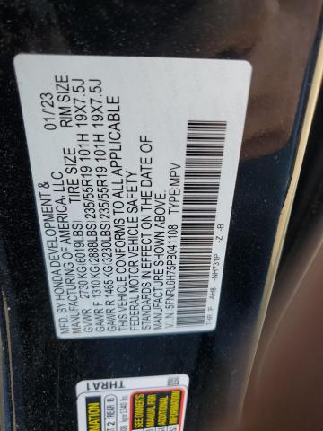 HONDA ODYSSEY SP 2023 VIN 5FNRL6H75PB041108