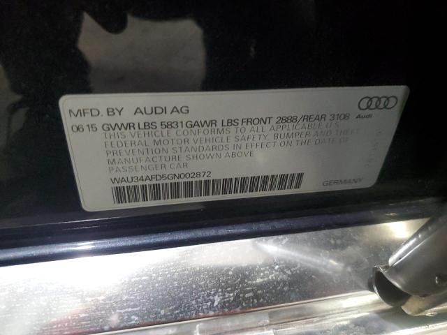 AUDI A8 2016 VIN WAU34AFD5GN002872