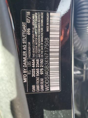 MERCEDES-BENZ CLA-CLASS 2019 VIN WDDSJ4GB3KN717508