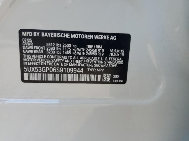 BMW X3 30 XDRI 2025 VIN 5UX53GP06S9109944