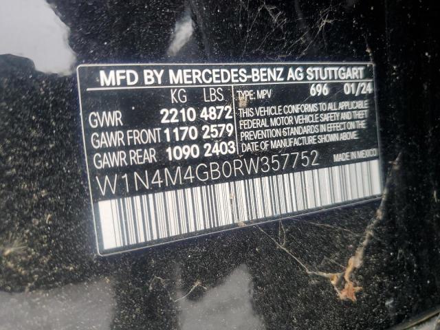 MERCEDES-BENZ GLB-CLASS 2024 VIN W1N4M4GB0RW357752