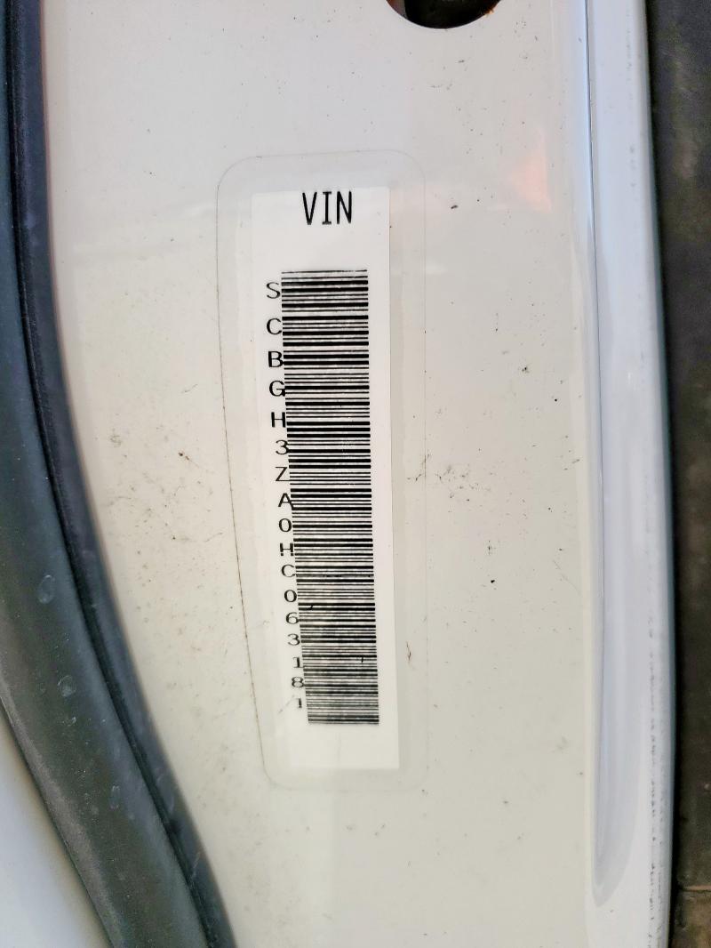 BENTLEY CONTINENTA 2017 VIN SCBGH3ZA0HC063181