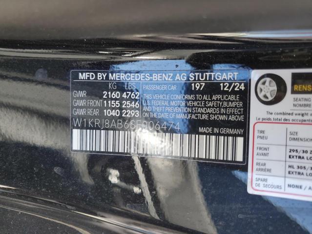 MERCEDES-BENZ AMG GT 55 2025 VIN W1KRJ8AB6SF006474