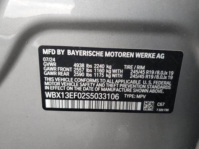 BMW X1 M35I 2025 VIN WBX13EF02S5033106