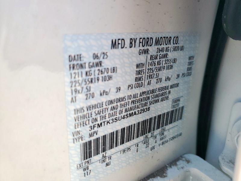 FORD MUSTANG 2025 VIN 3FMTK3SU4SMA32938