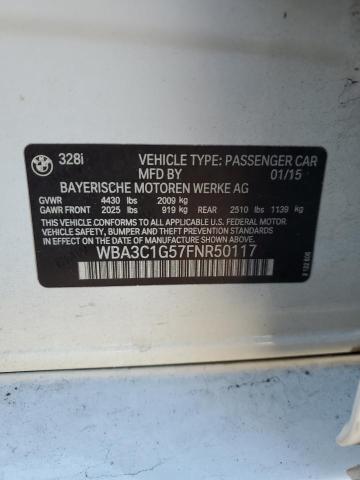 BMW 3 SERIES 2015 VIN WBA3C1G57FNR50117