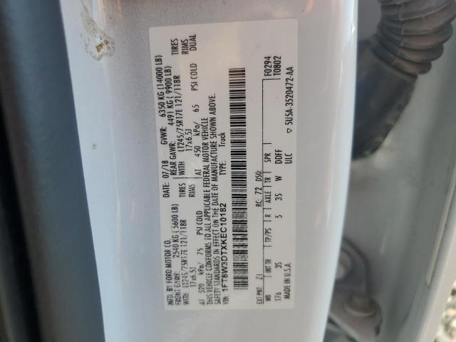 FORD F350 2019 VIN 1FT8W3DTXKEC10182