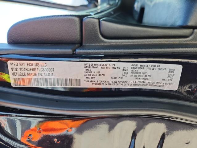 JEEP GRAND CHER 2020 VIN 1C4RJFBG1LC390997