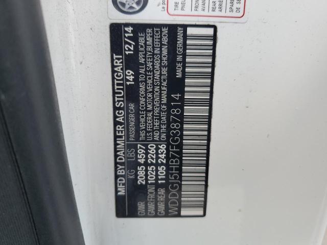 MERCEDES-BENZ C-CLASS 2015 VIN WDDGJ5HB7FG387814