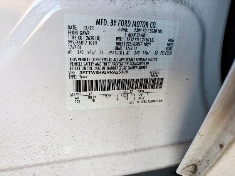 FORD MAVERICK 2024 VIN 3FTTW8H95RRA25308