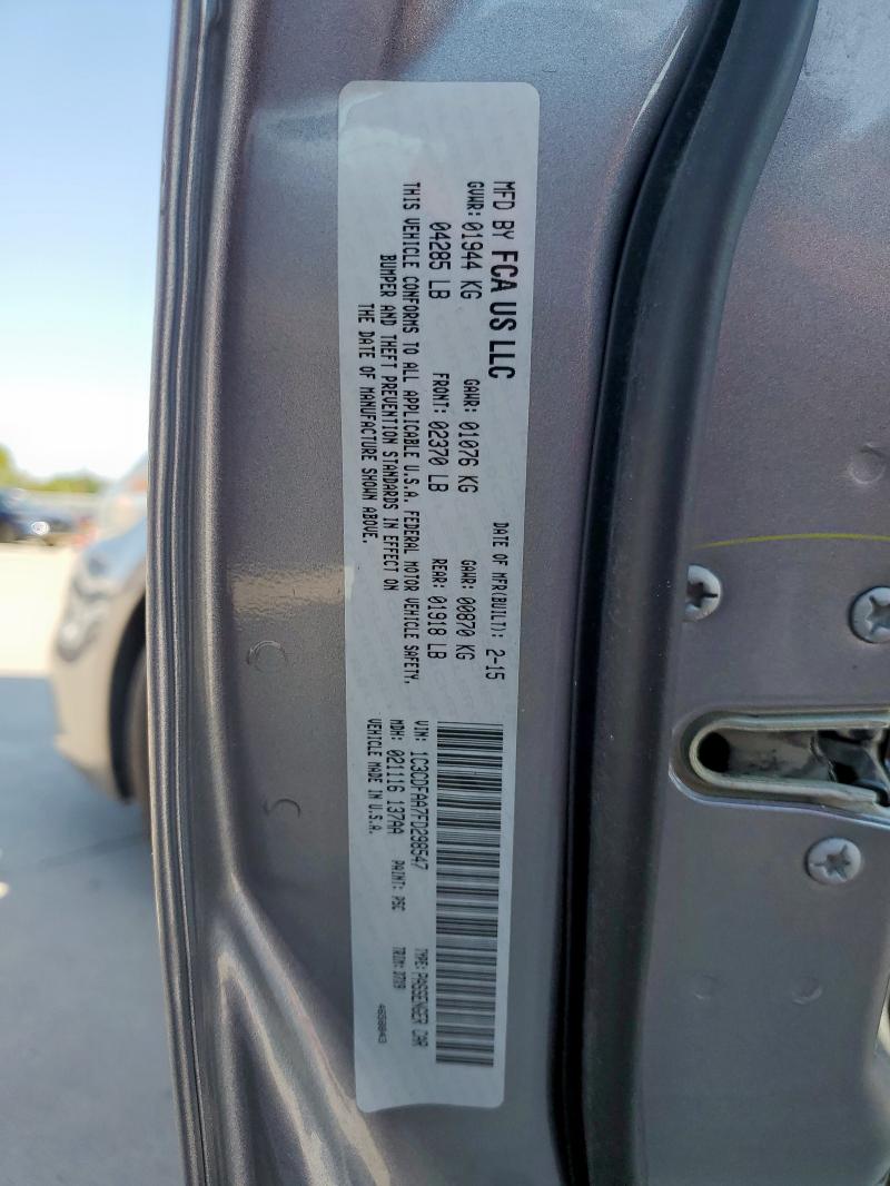 DODGE DART 2015 VIN 1C3CDFAA7FD298547