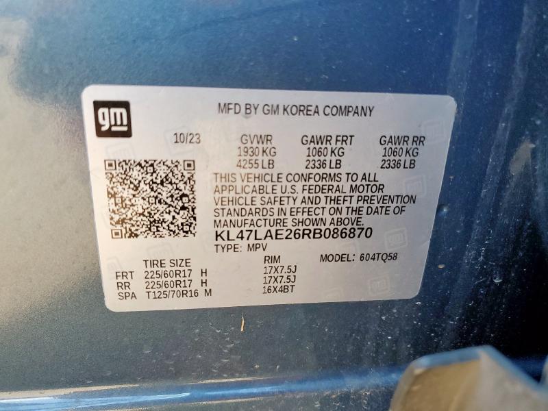 BUICK ENVISTA PR 2024 VIN KL47LAE26RB086870