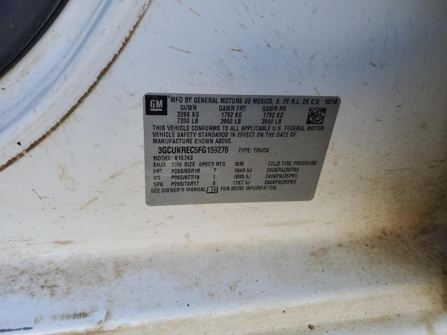 CHEVROLET ALL Models 2015 VIN 3GCUKREC5FG159278