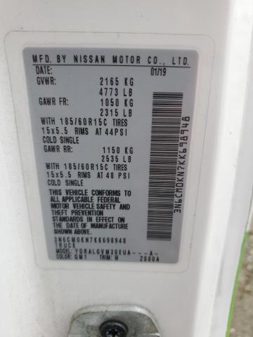 NISSAN NV 2019 VIN 3N6CM0KN7KK698948