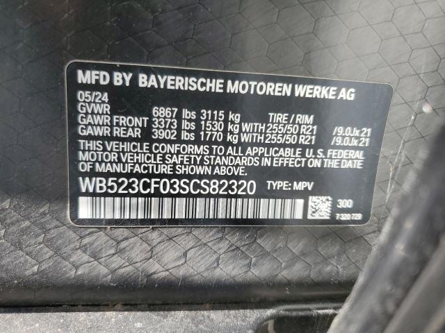BMW IX XDRIVE5 2025 VIN WB523CF03SCS82320