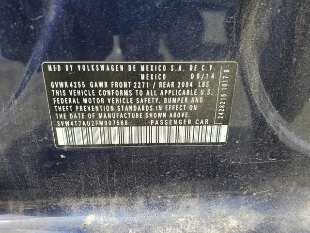 VOLKSWAGEN GTI 2015 VIN 3VW4T7AU2FM007568