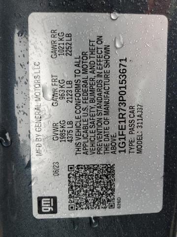 CHEVROLET CAMARO LT1 2023 VIN 1G1FE1R73P0153671