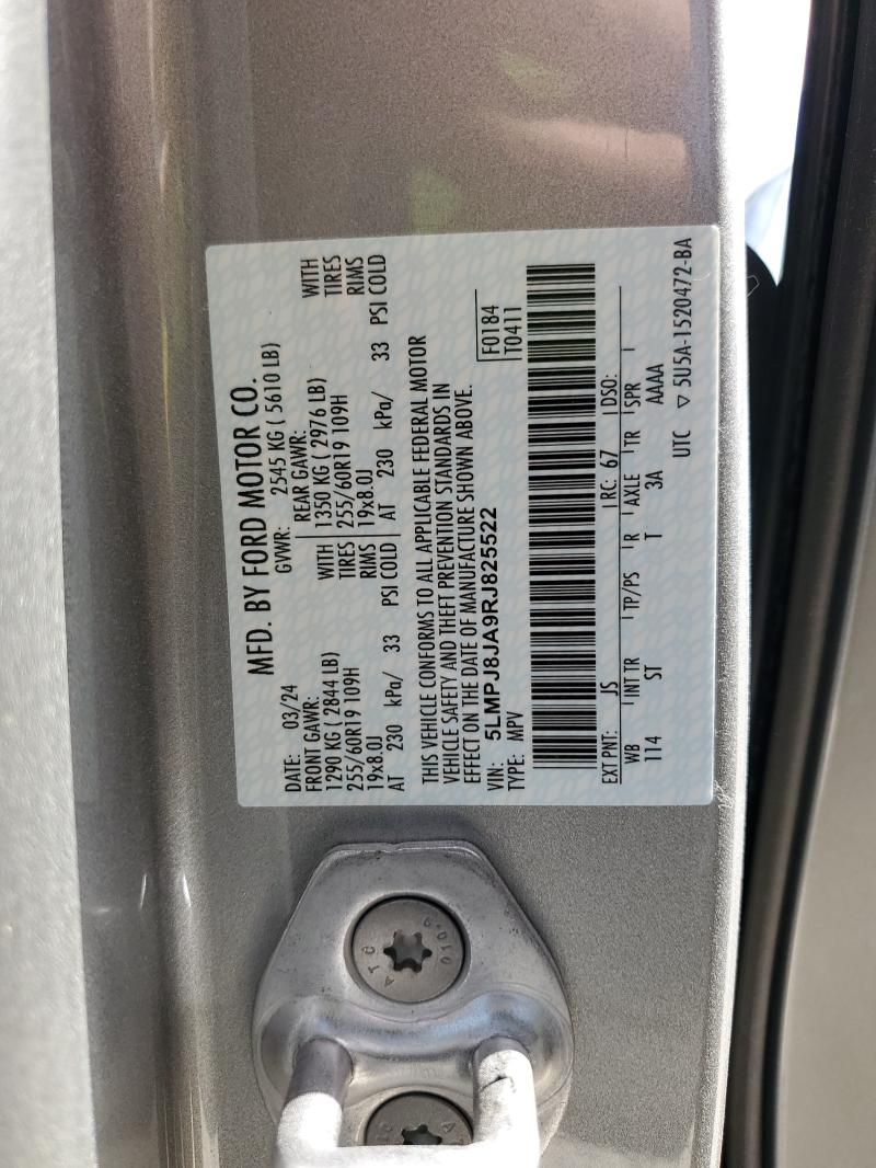 LINCOLN NAUTILUS P 2024 VIN 5LMPJ8JA9RJ825522